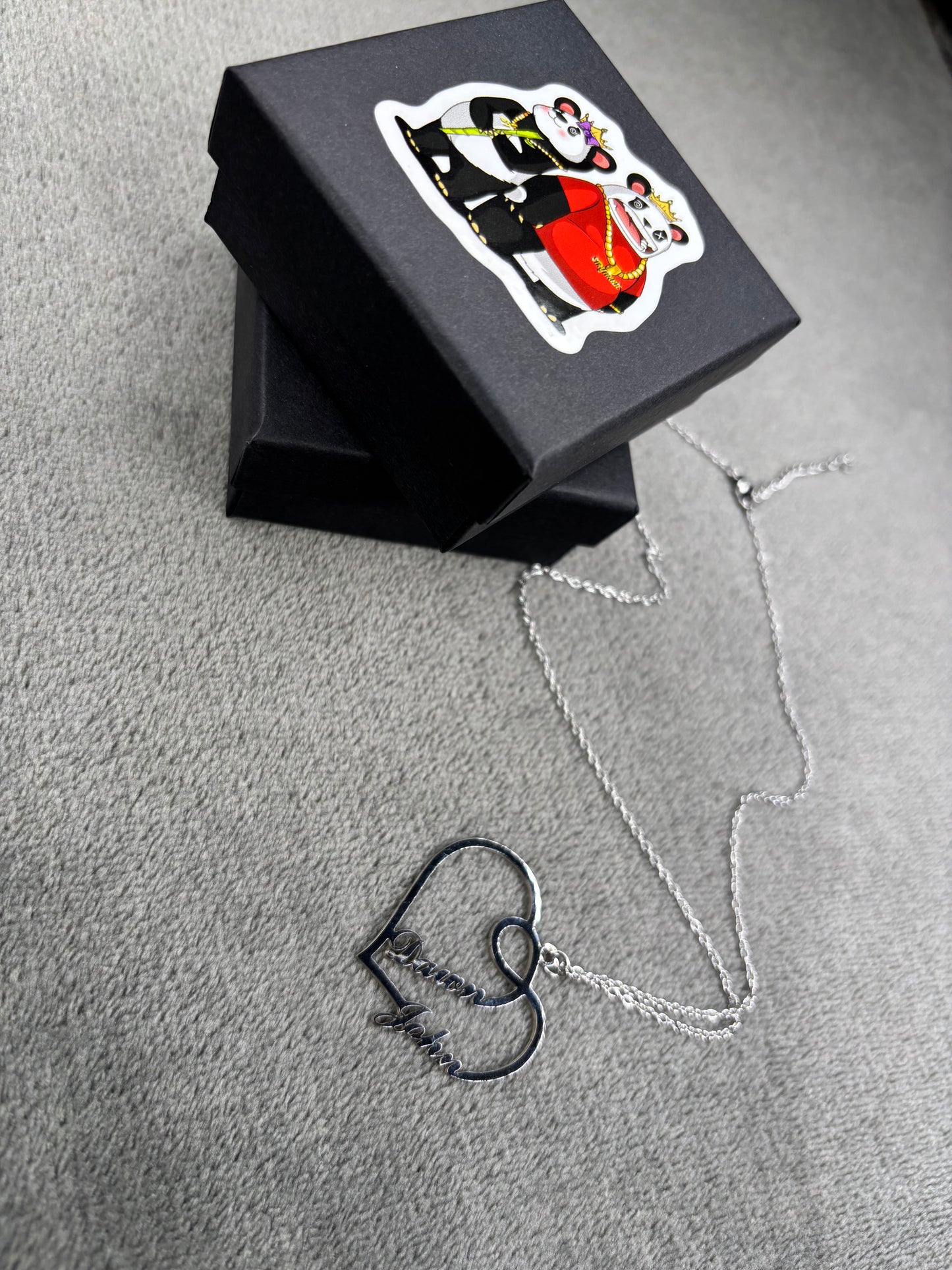 Custom Double Heart Necklace