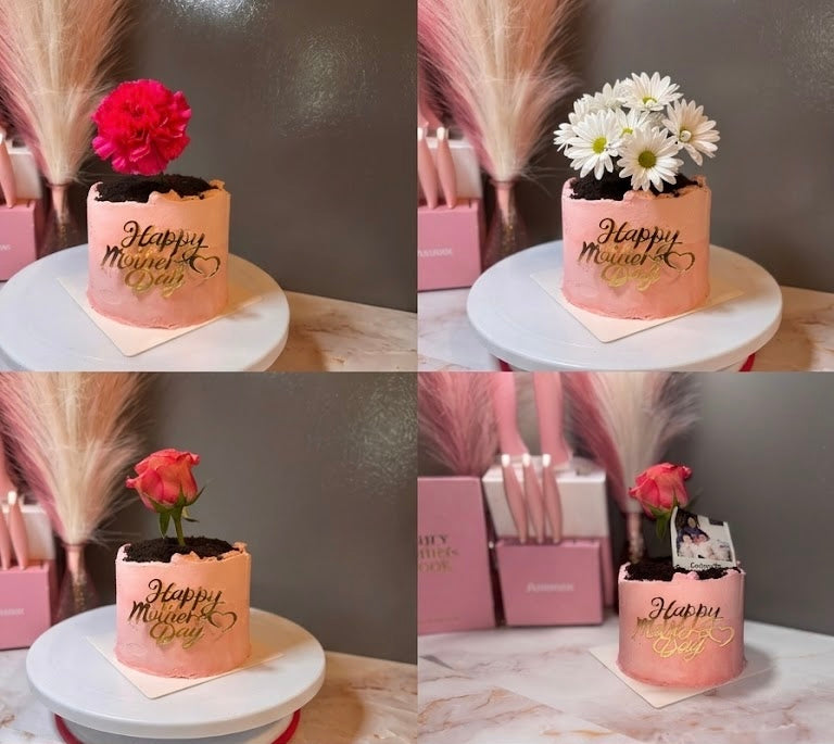 Mini Mothers Day Flower Pot Cake