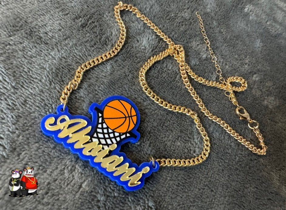 Hoop Dreams Custom Name Necklace