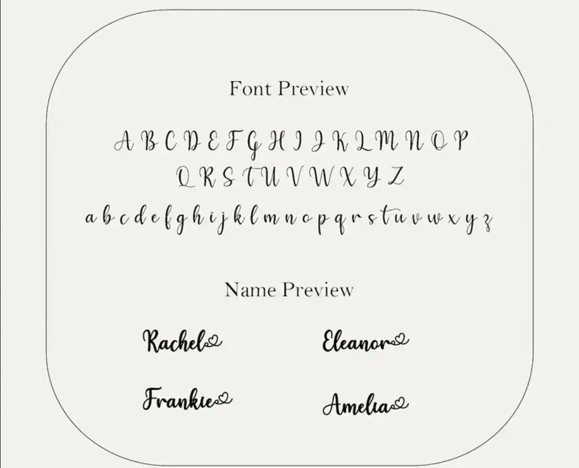 Custom Name necklace with heart