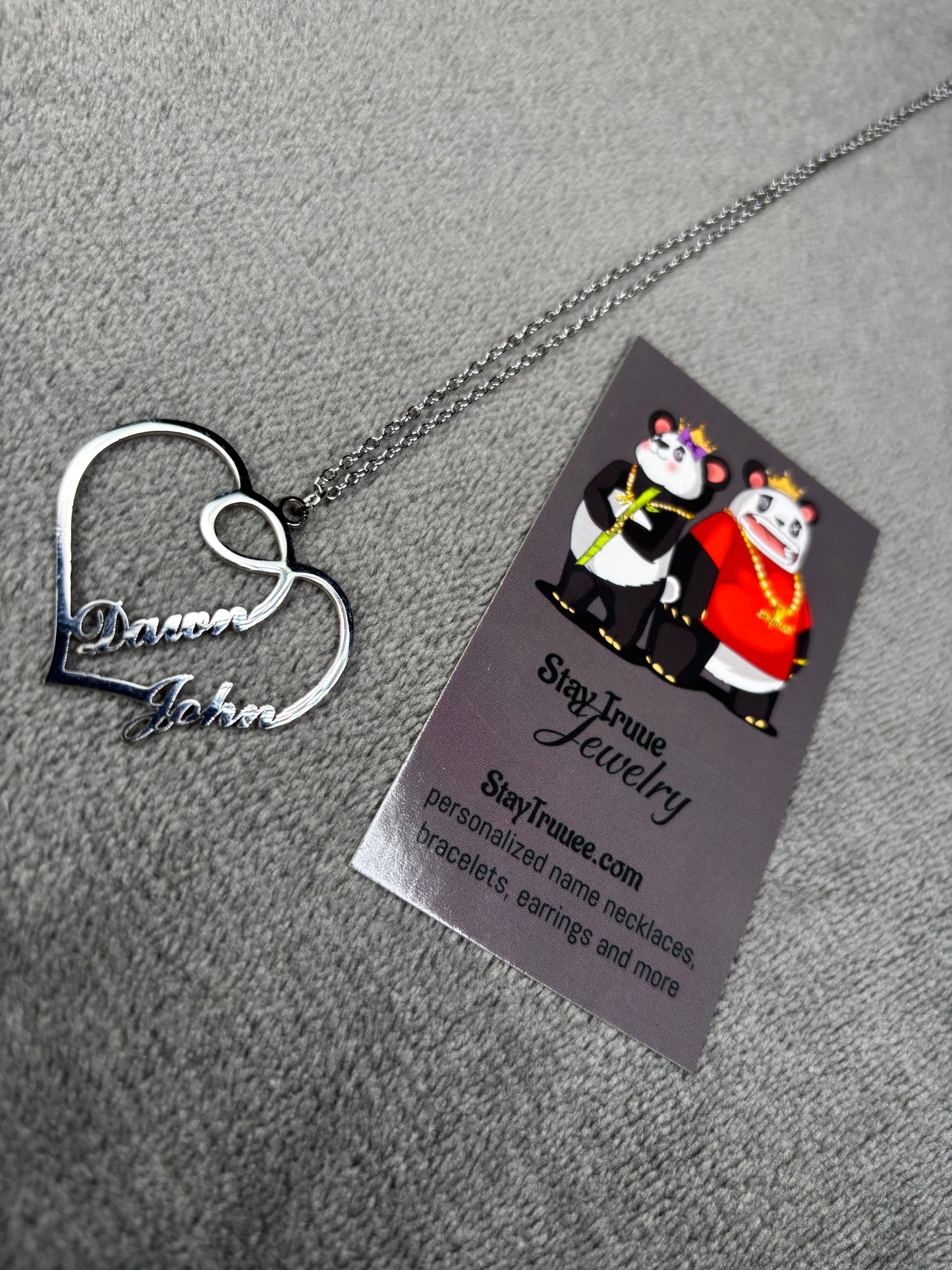Custom Double Heart Necklace