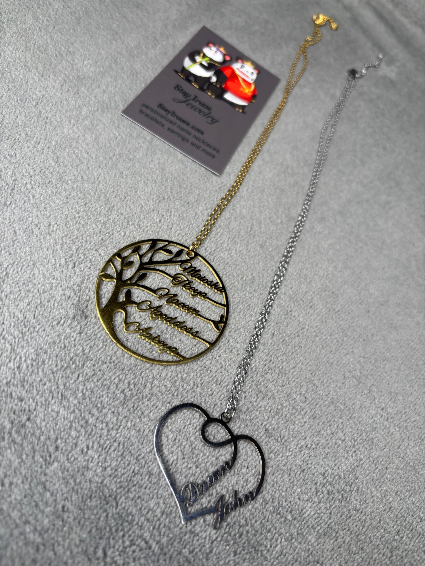Custom Double Heart Necklace