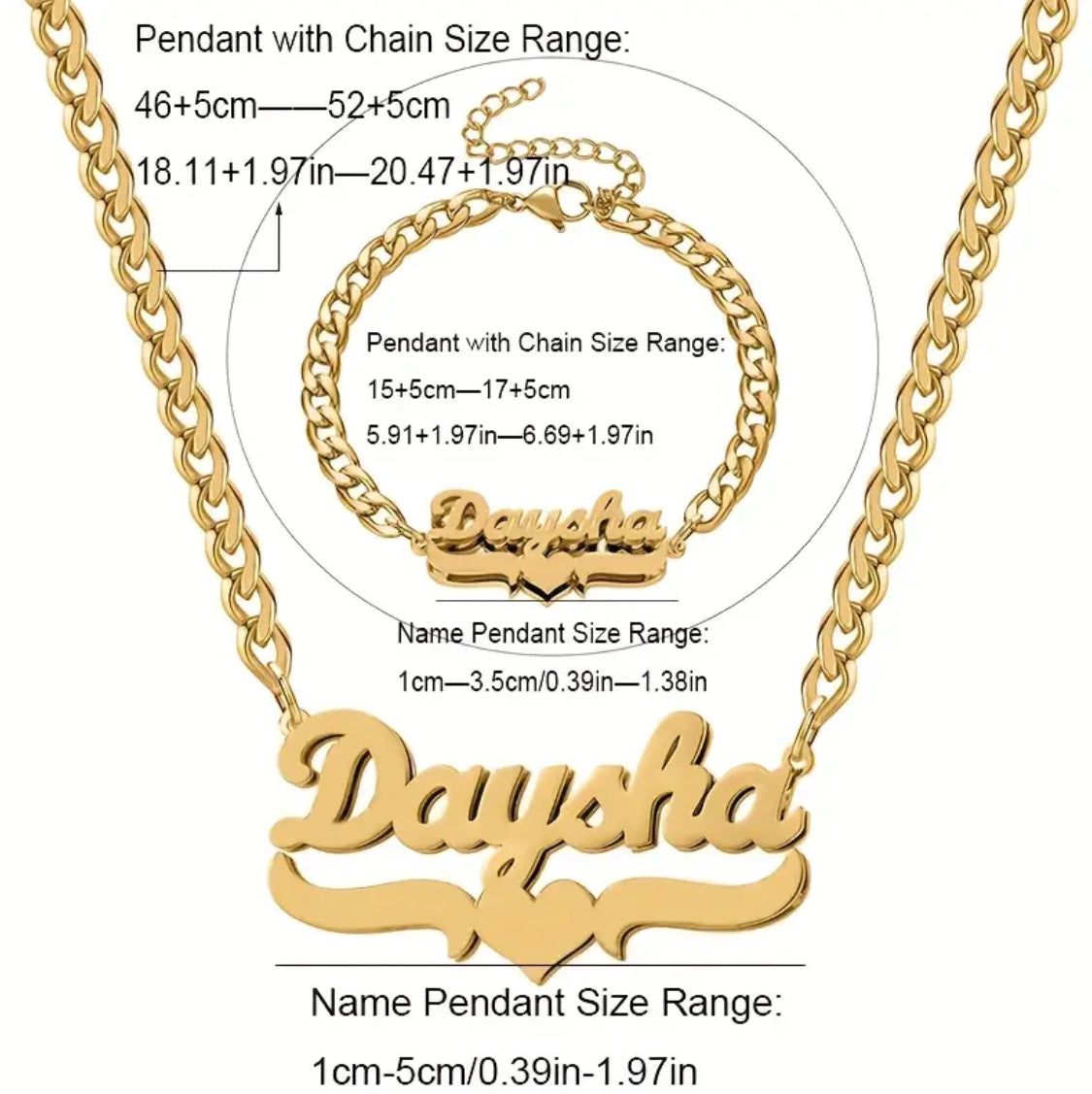 Custom Double Plated Necklace and Bracelet