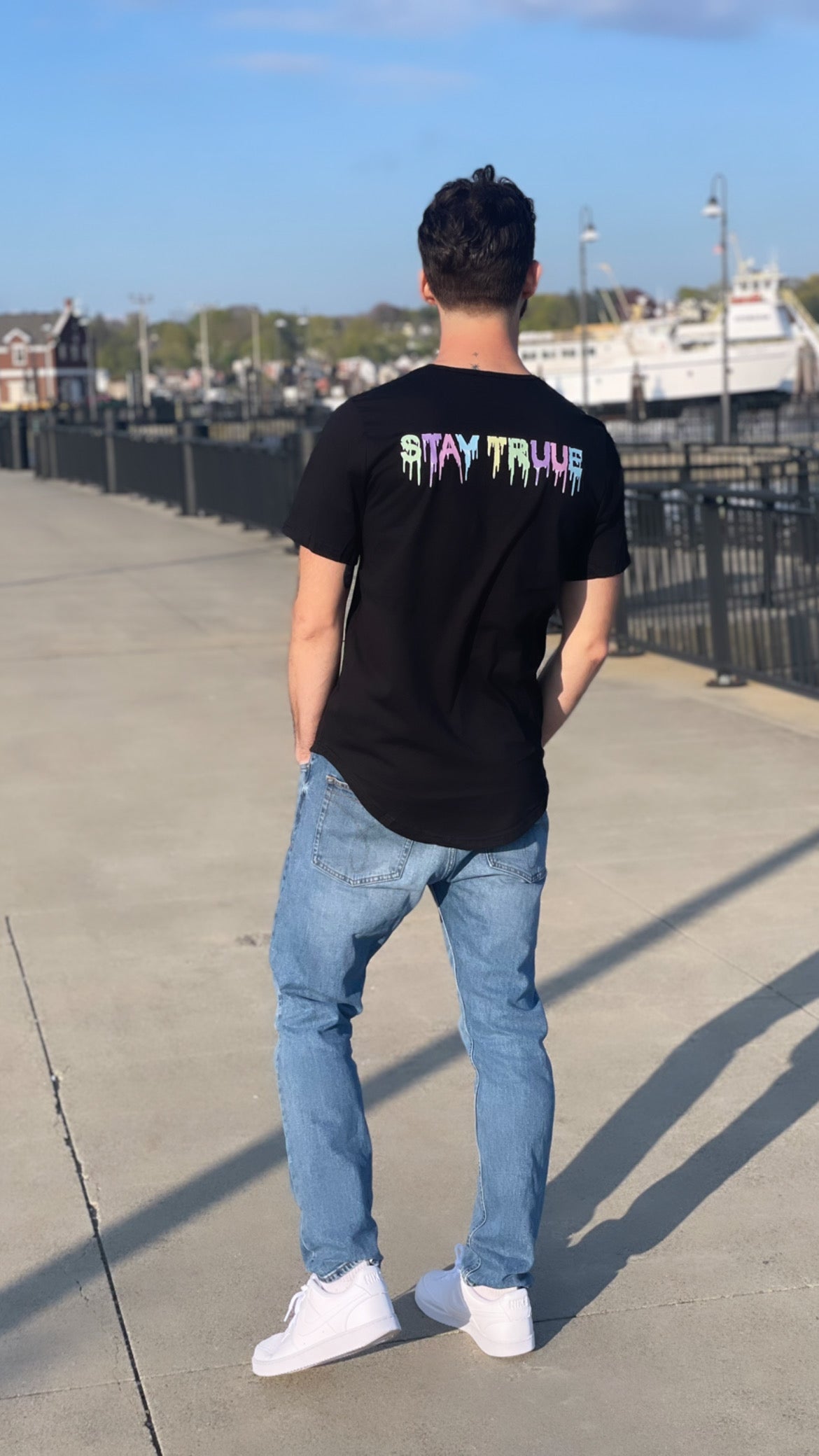 Mens Curved Tshirt
