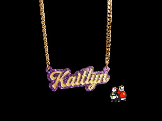 Personalized acrylic name necklace