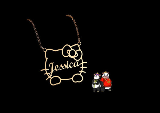 Personalized Hello Kitty themed Name Necklace